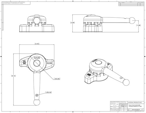 RAM-KNOB9HU - UNPKD RAM ENLARGED HANDLE-WRENCH D SIZE-2