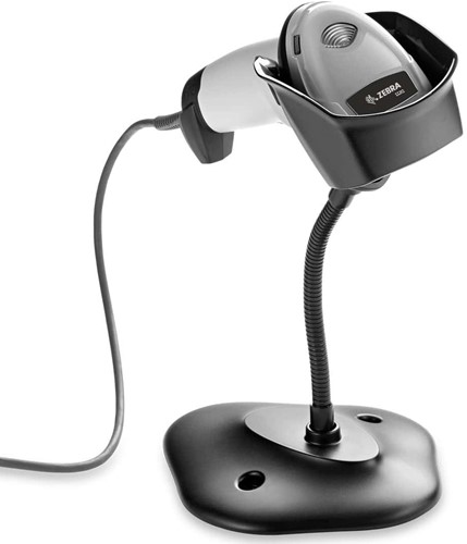 Zebra DS2208 Barcodescanner, 2D, Multi-IF, wit, incl USB kabel en tafelmontage