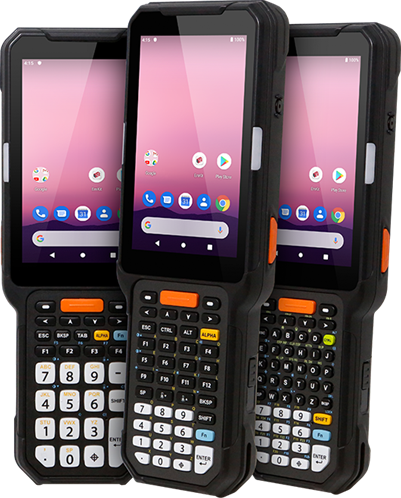 Point Mobile PM452 mobiele computer – Wi-Fi 6E, 4G LTE, numeriek (met alfa-shift) toetsenbord, EX30 long range 1D/2D-imager, 4/64 GB, extended accu-2