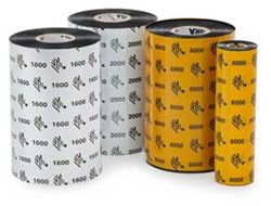 Zebra Thermal transfer ribbon, 3200, wax/ hars, 56.9mm, 74m, Buitenkant, Zwart